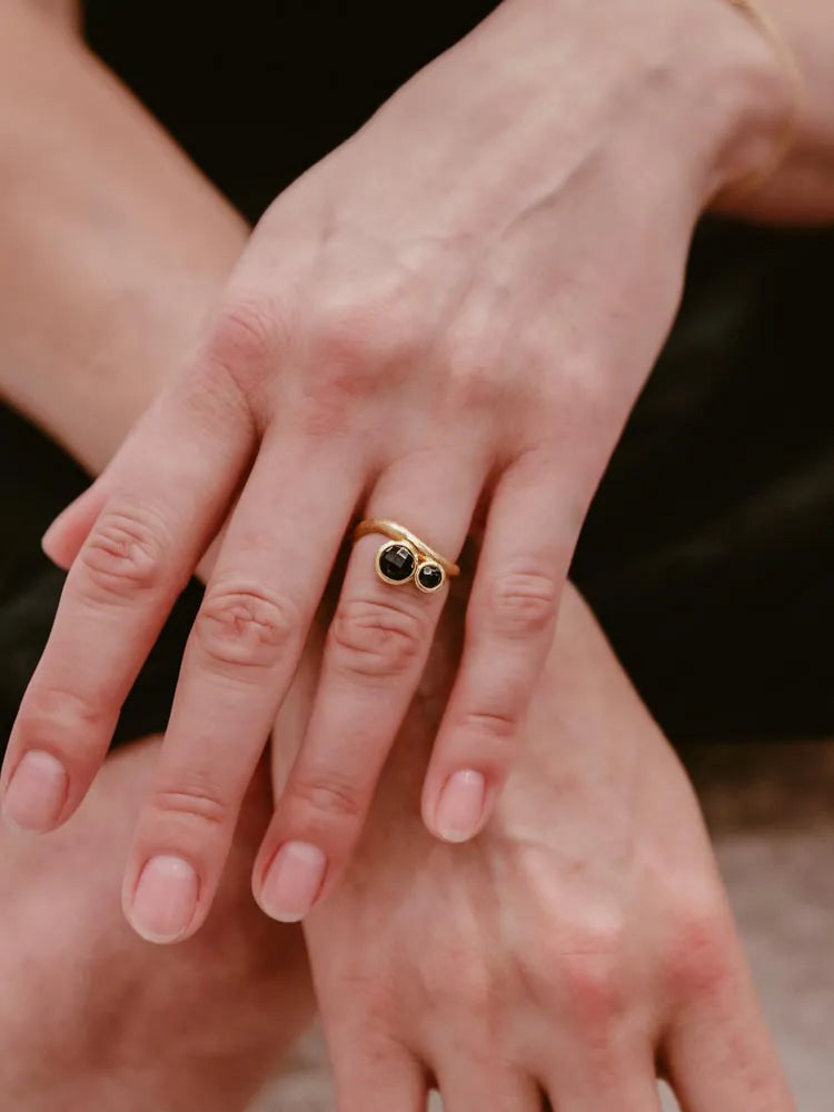 Spinel Dome Duo Ring