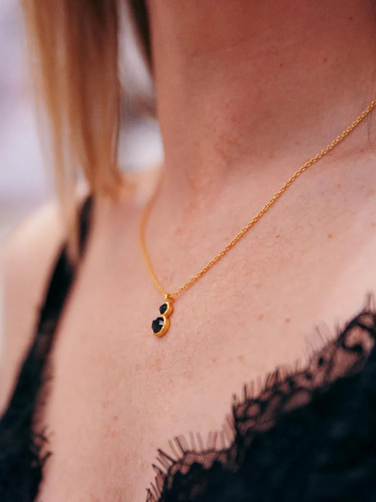 Spinel Dome Duo Necklace