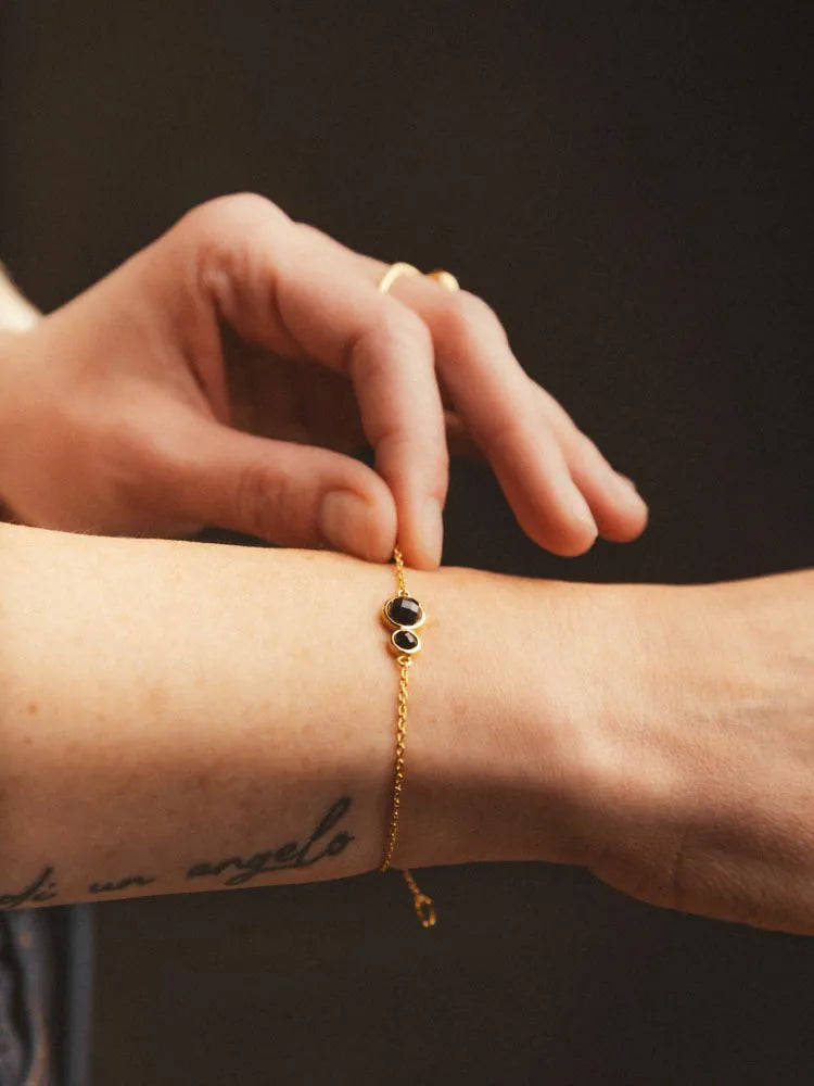 Spinel Dome Duo Bracelet