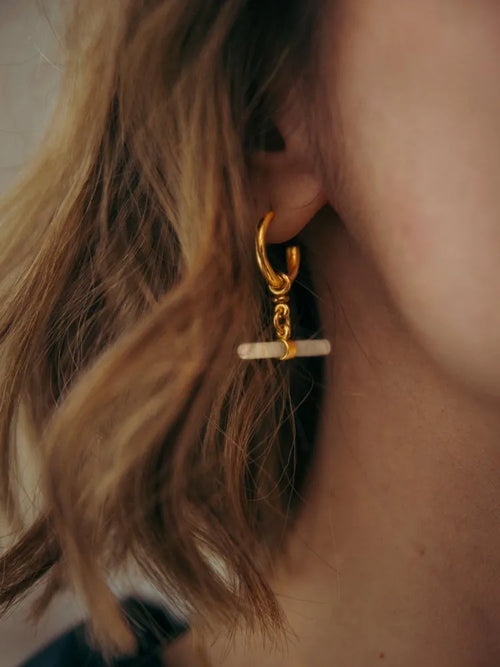 Rod Hoop Earrings