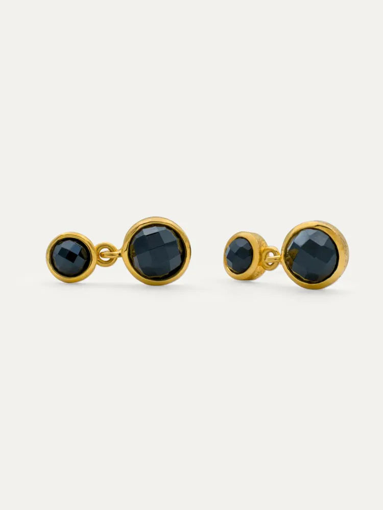 Spinel Dome Duo Drop Earrings