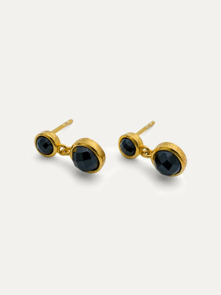 Spinel Dome Duo Drop Earrings