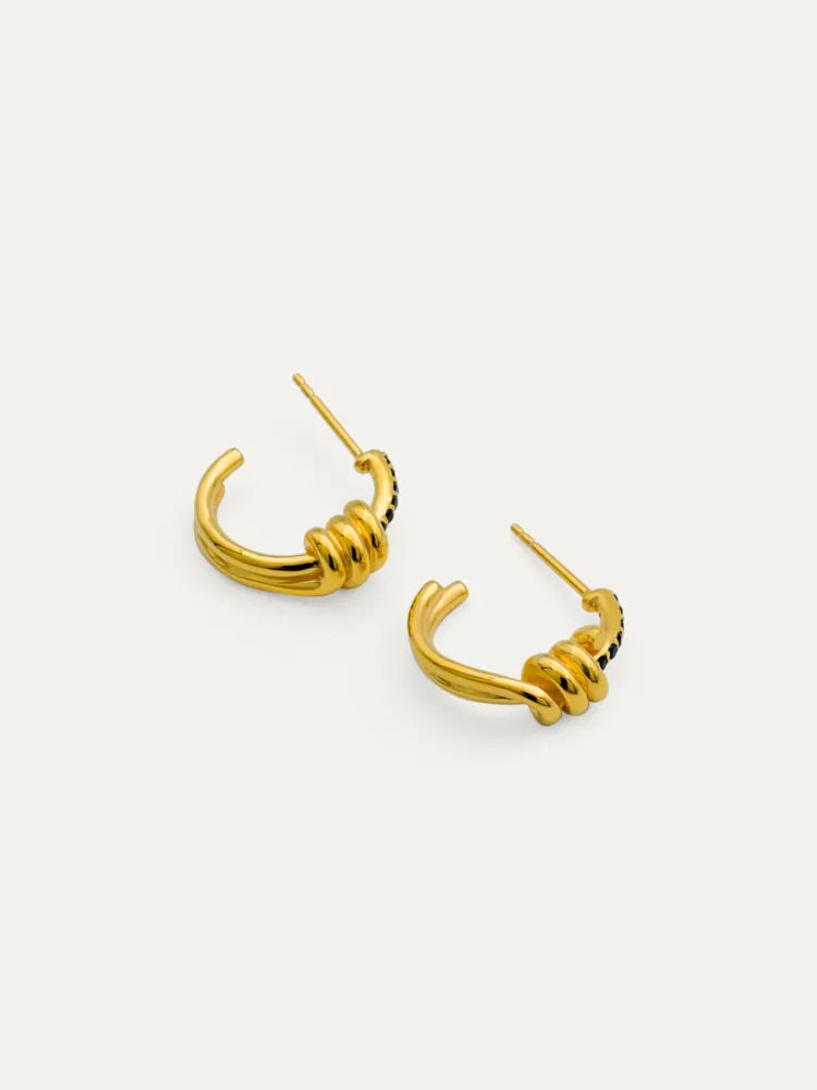 Twirl Spinel Hoop Earrings