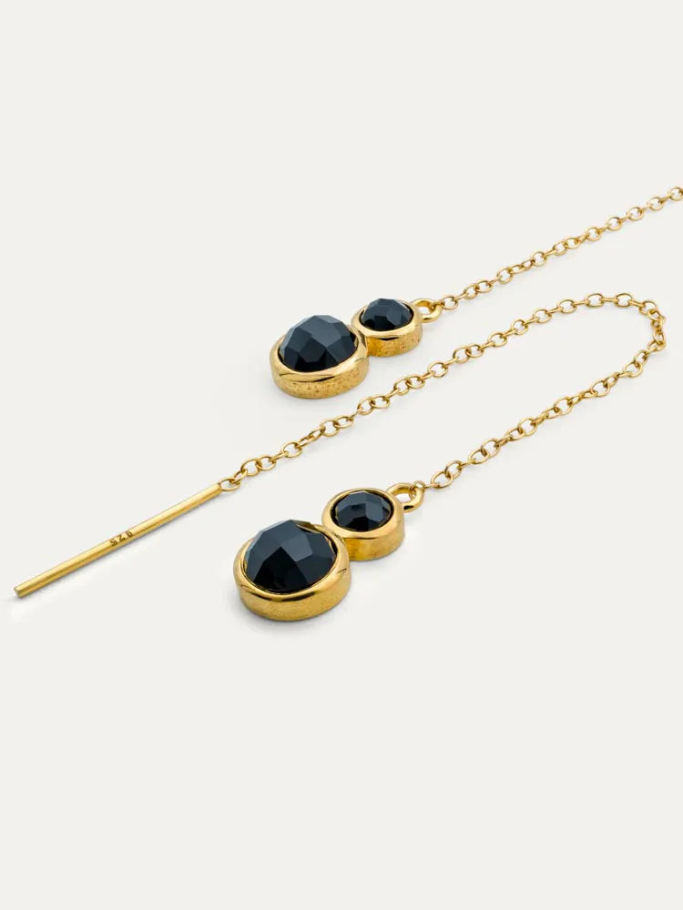Spinel Dome Duo Threader Earrings