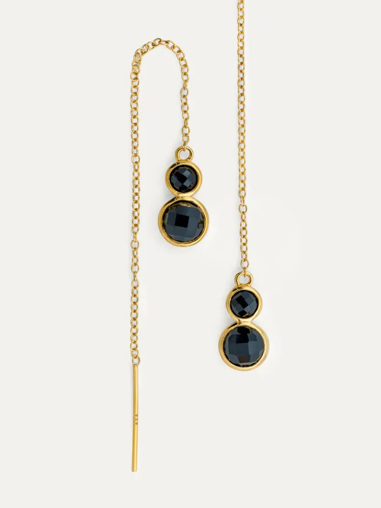 Spinel Dome Duo Threader Earrings