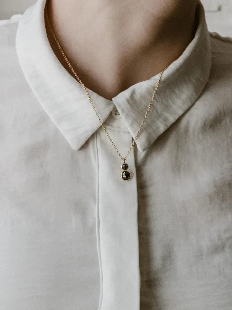 Spinel Dome Duo Necklace