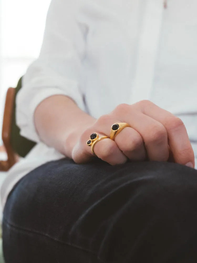 Spinel Dome Duo Ring